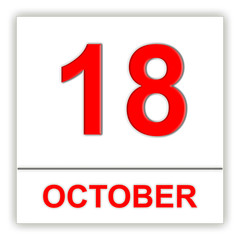 October 18. Day on the calendar.