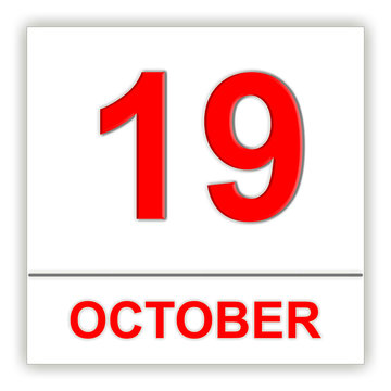 October 19. Day on the calendar.