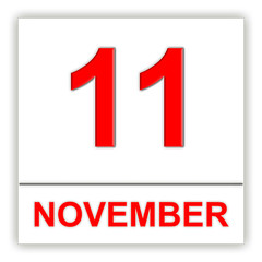 November 11. Day on the calendar.