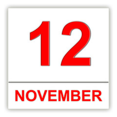 November 12. Day on the calendar.