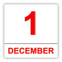 December 1. Day on the calendar.