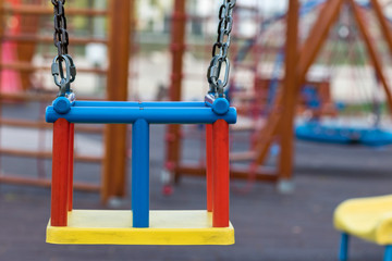 Swing in children's playground