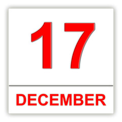 December 17. Day on the calendar.