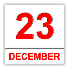 December 23. Day on the calendar.