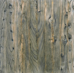 Treated wood background, striped wood texture, freshly-colored elm, paint brown stain