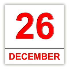 December 26. Day on the calendar.