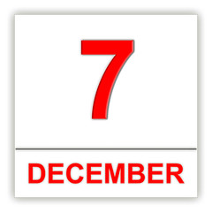 December 7. Day on the calendar.