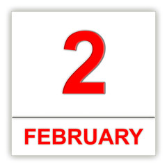 February 2. Day on the calendar.