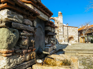 Fototapeta na wymiar Ruins of ancient bulgarian Church in the Old Nessebar, Bulgaria