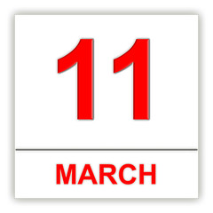 March 11. Day on the calendar.