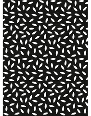 Rice seamless Repeating pattern Vector illustration background. Rice seeds on a black background. 