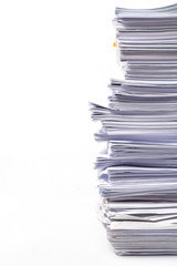 Stack of Documents isolated on white background