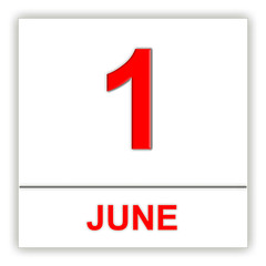 June 1. Day on the calendar.