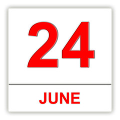 June 24. Day on the calendar.