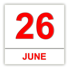 June 26. Day on the calendar.