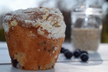 Quinoa blueberry muffin
