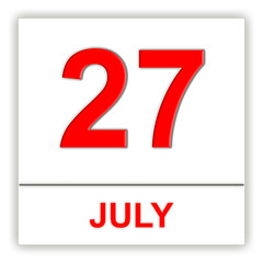July 27. Day on the calendar.