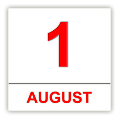 August 1. Day on the calendar.