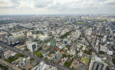 Fototapeta na wymiar Top view city, Bangkok , Thailand