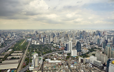 Fototapeta premium Top view city, Bangkok , Thailand