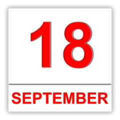 September 18. Day on the calendar.