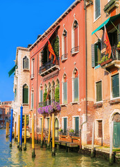 Fototapeta na wymiar Old houses in Venice Italy