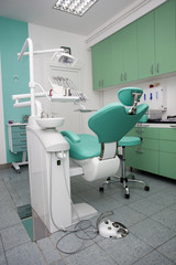 Interior of a new modern dental office