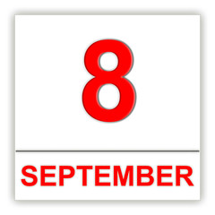 September 8. Day on the calendar.