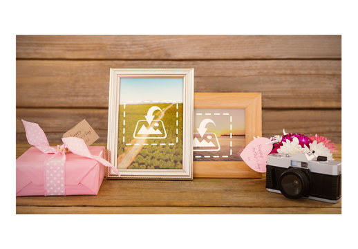 Photo Frame with Mother's Day Gifts Mockup