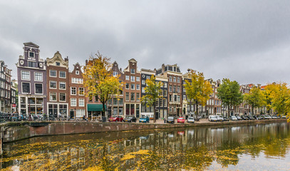 Fototapeta na wymiar Autumn In Amsterdam, the Netherlands