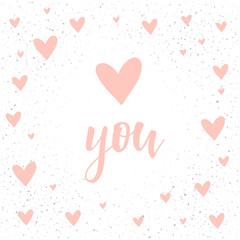 Handwritten lettering on white. Doodle handmade you quote