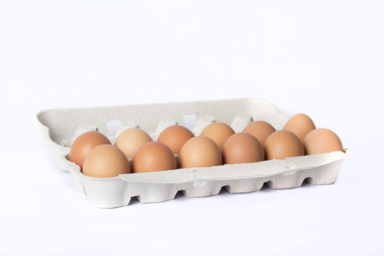 Egg pack isolated on White background