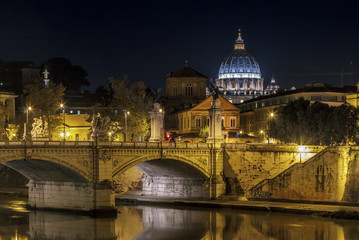 Fototapeta premium Ponte Vittorio Emanuele II, Rome