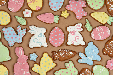 background of easter gingerbread