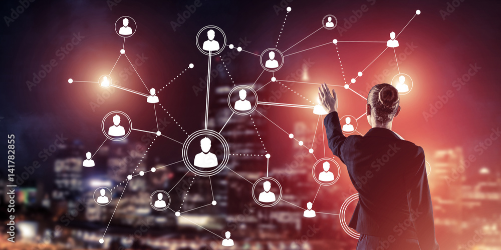 Aufkleber modern wireless technologies and networking as tool for effectiv
