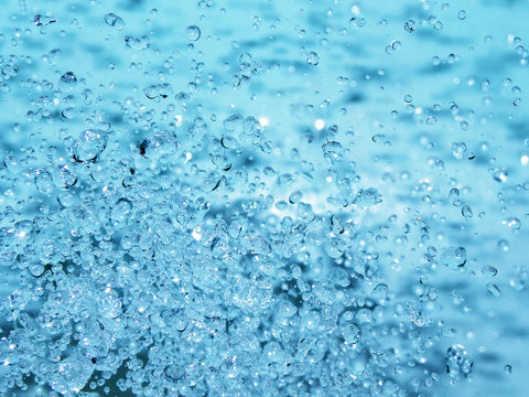 Drops of water splash close up texture