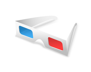 3d glasses isolated on white background vector illustration