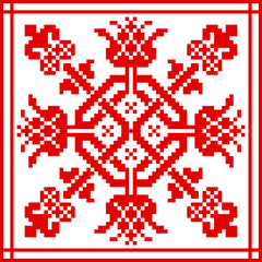 Obraz premium Belarusian ethnic ornament, seamless pattern. Vector illustration