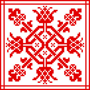 Belarusian ethnic ornament, seamless pattern. Vector illustration