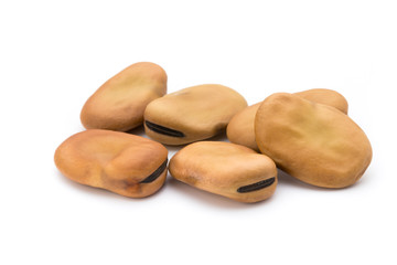 Phaseolus vulgaris beans isolated on white background.