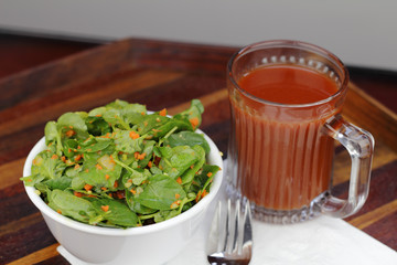 Ginger Carrot Tomato Dressing Watercress Salad