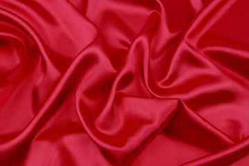Red silk fabric