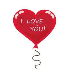 Balloon I love you illustration