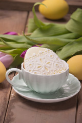 Easter egg, gingerbread cup wood