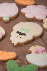 Obraz na płótnie Canvas gingerbread cookies, funny cute character