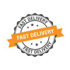 Fast delivery stamp illustration