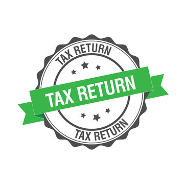 Tax Return Stamp Illustration