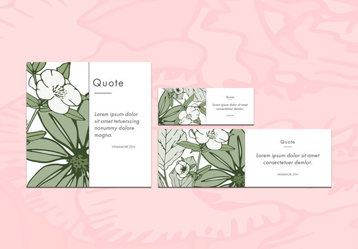 3 Floral Social Media Post Layouts 2