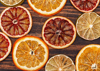 Background of dried citrus.