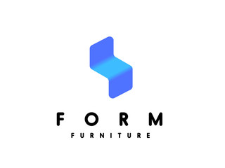 Modern minimalistic furniture logo template